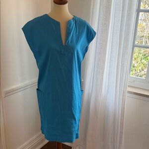 Theory Turquoise Blue Shift Dress